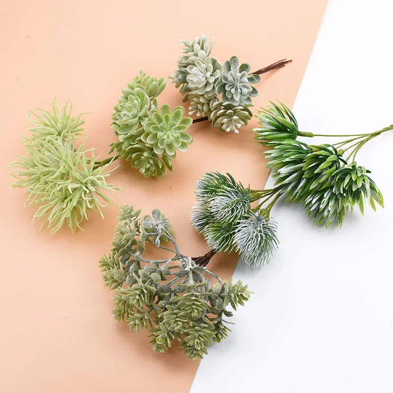Artificial Plants for Home Wedding Decoration Silk Flowers for Scrapbooking Fake Plastic Decorative Christmas Wreat