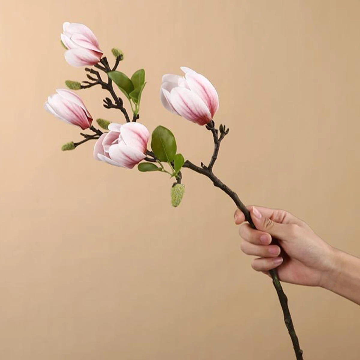Artificial Flower Silk Magnolia Bouquet Diy Photo Props Wedding Bridal Festival Table Party Vase Home Outdoor Garden Decoration