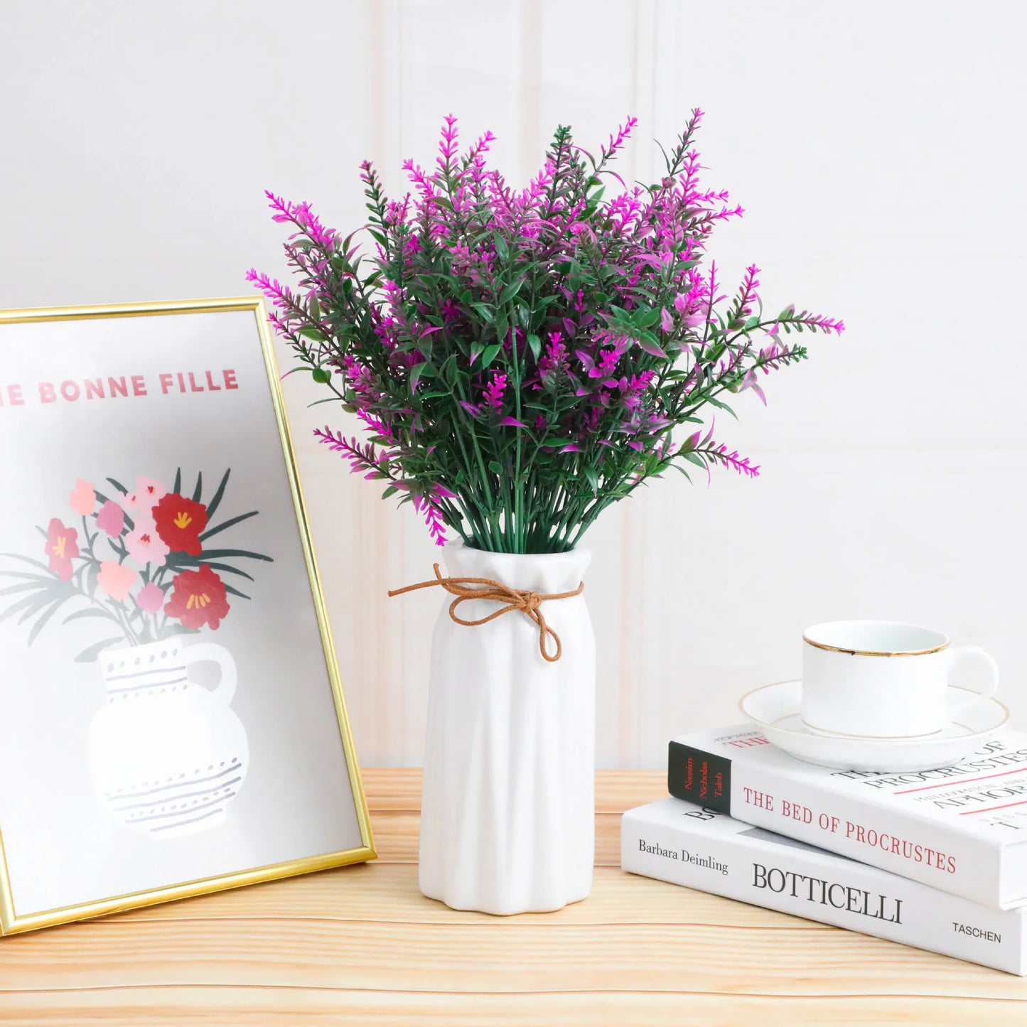 35cm 7 Fork Artificial Leaf Ear Lavender Wedding Home Decoration Wheat Ear Flower Project Artificial Flower Outdoor Decoration