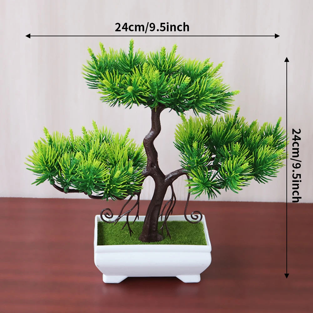 Bonsai Small Tree Pot Artificial Plants Fake Plant Flowers Potted Ornaments for Home Room Table Decoration Hotel Garden Decor