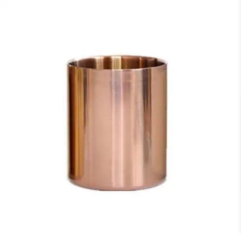 Brass Gold Vase  Stainless Steel Vases For Flowers Storage Container Organizer Pen Holder Cup Desk Flower Pots Home Decoration