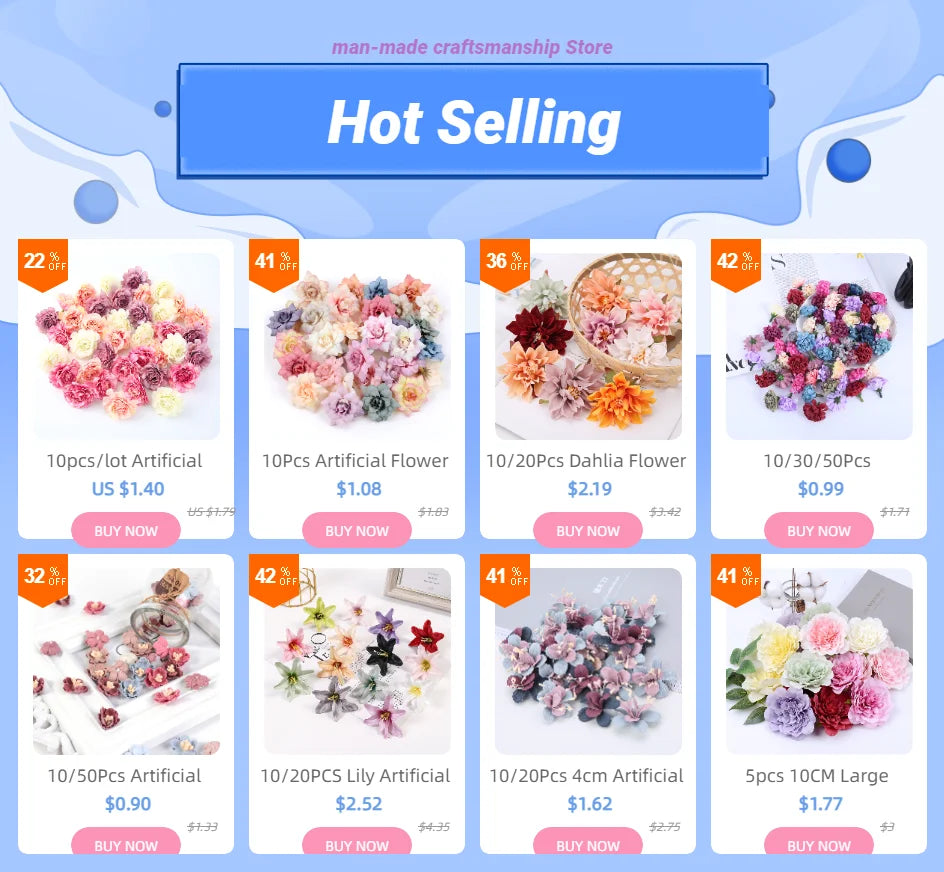 10/20Pcs Artificial Flower Silk Rose Mini Flowers For Wedding Decorations DIY Wreath Headdress Accessories Clip Art Fake Flower