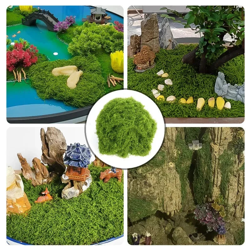 200/30g Eternal Life Moss Grass Artificial Green Plants Mini Landscape Fake Grass Garden Living Room Home Decoration DIY Crafts
