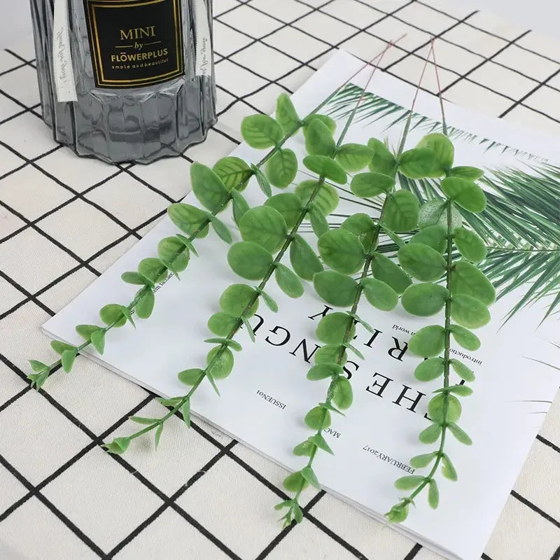 5/10/20pcs Artificial Eucalyptus Plant Artificial Eucalyptus Leaves For DIY Bouquet Wedding Office Decoration