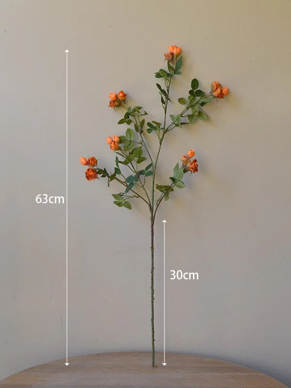 63CM18 Little Rose Artificial Flower Home Wedding Hotel Restaurant Decoration Photography Mini Rose Lintel