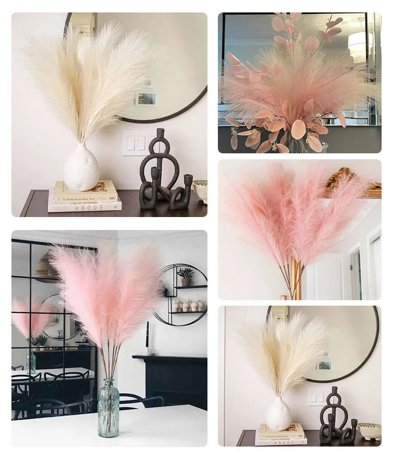 42cm Artificial Phragmites Pampas Grass Artificial Flowers 1/5/10/30pcs Home Decor Bedroom Room Decor Home Party Decoration