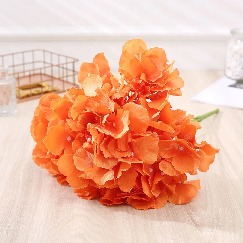 Hydrangea Silk Flowers Pink Hydrangea Artificial Flowers Fake Bouquet Flower Arrangements for Home Wedding Centerpieces Decor